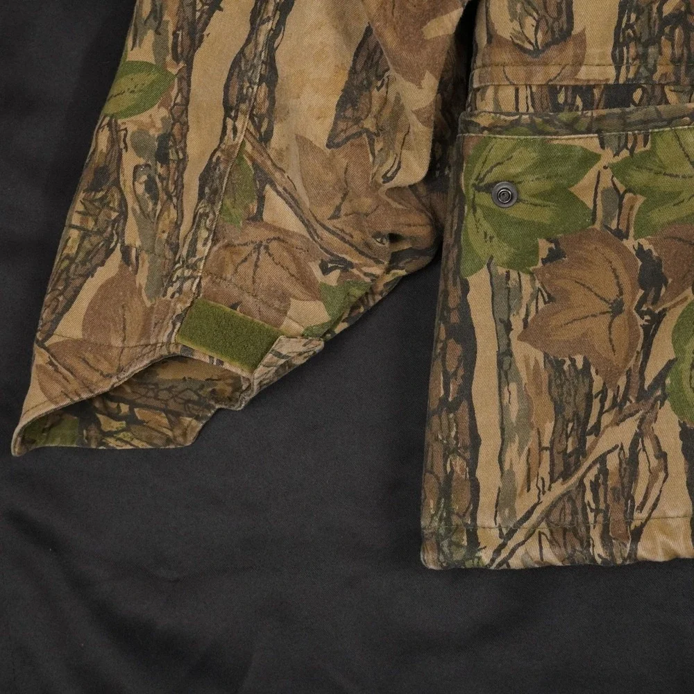 90s Golden Mfg Trebark Camo Field Jacket Mens Medium Regular Brown Green Hunting